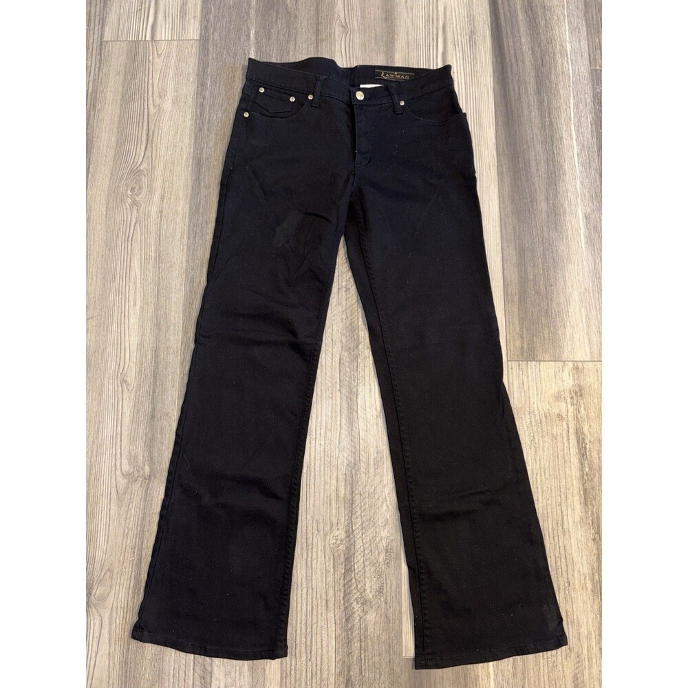Lawman Bootcut Jeans Women Size 11/12 Western Mid Rise Silver Embellishments